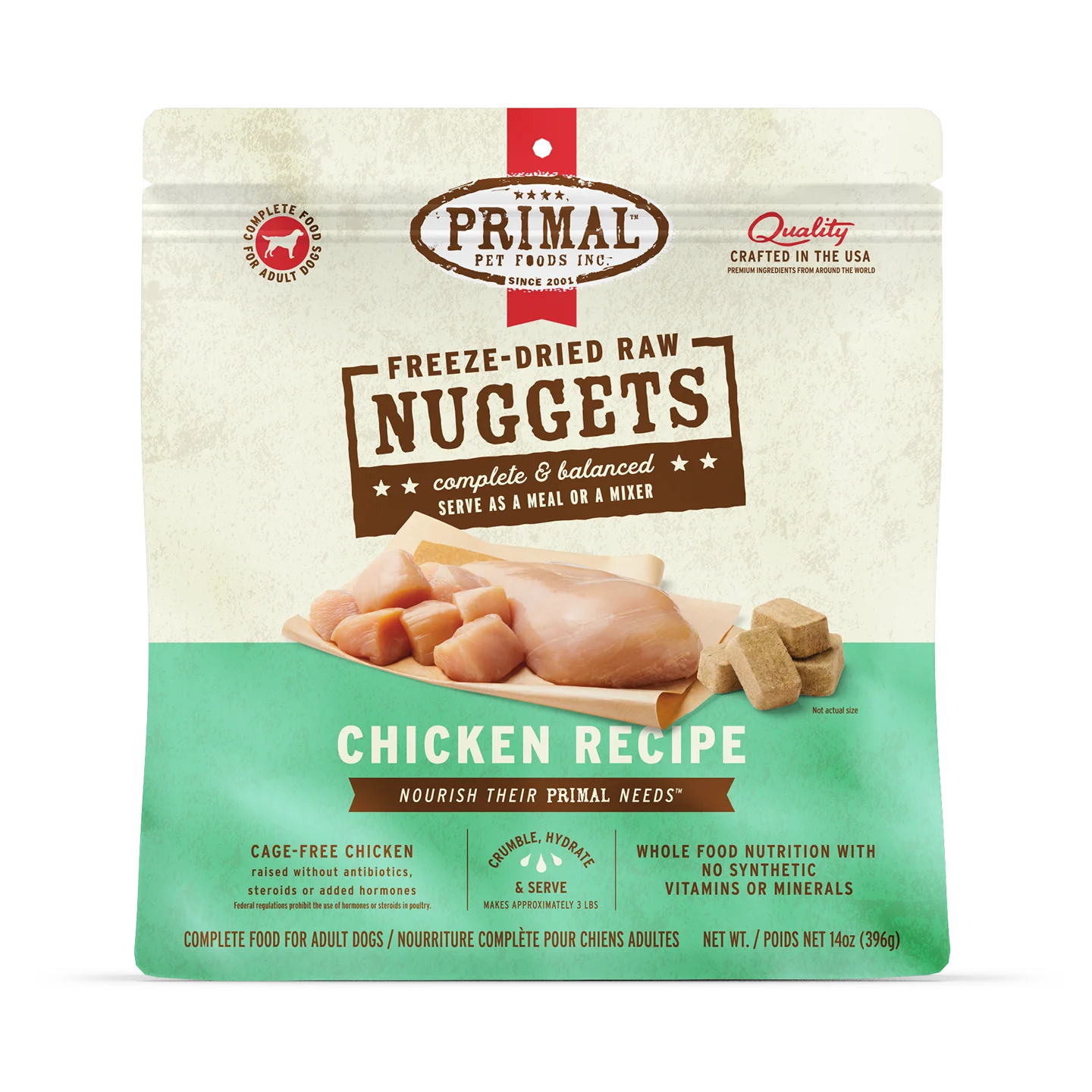 Primal Freeze-Dried Raw Dog Food - Chicken Recipe