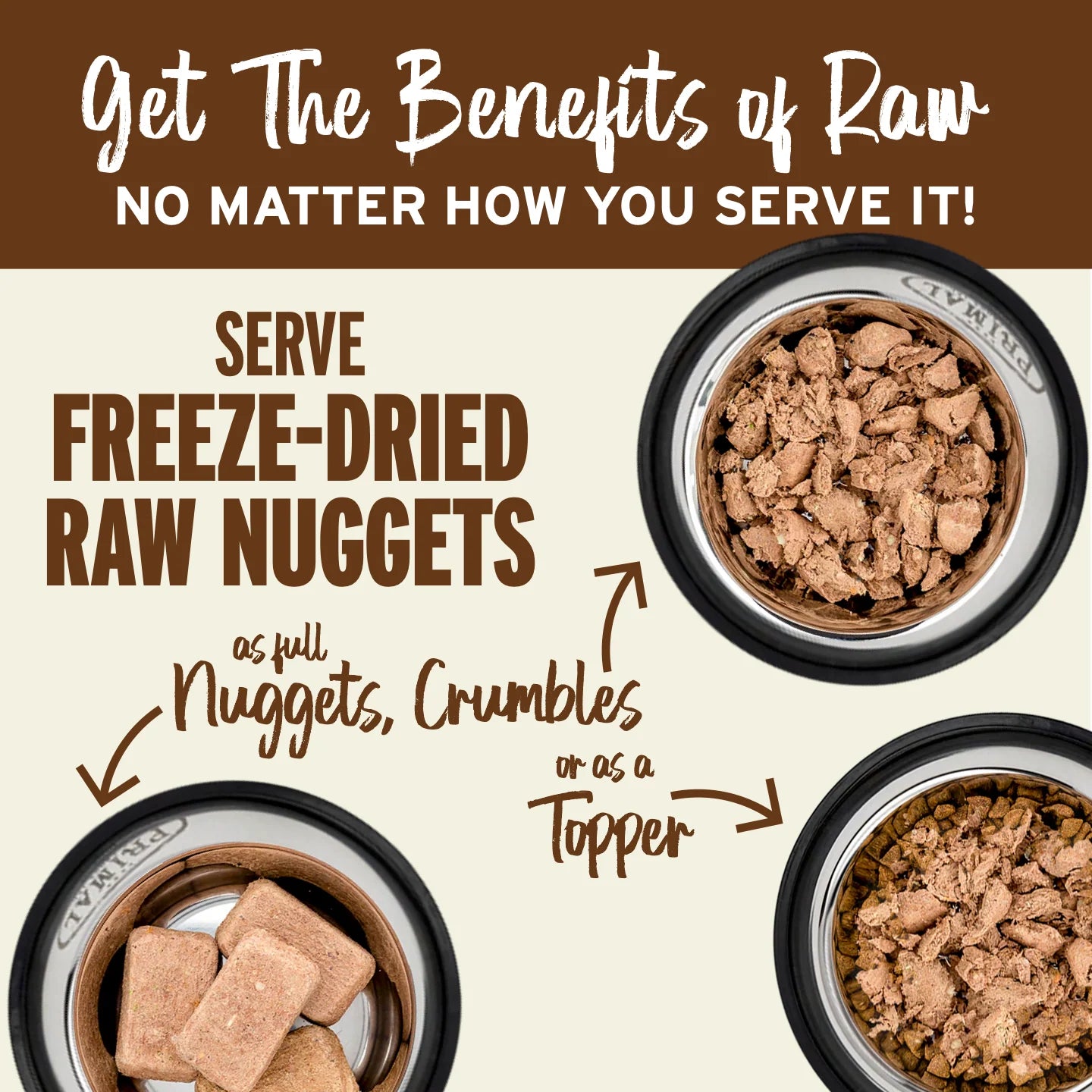 Primal Freeze-Dried Raw Dog Food - Turkey & Sardine Recipe