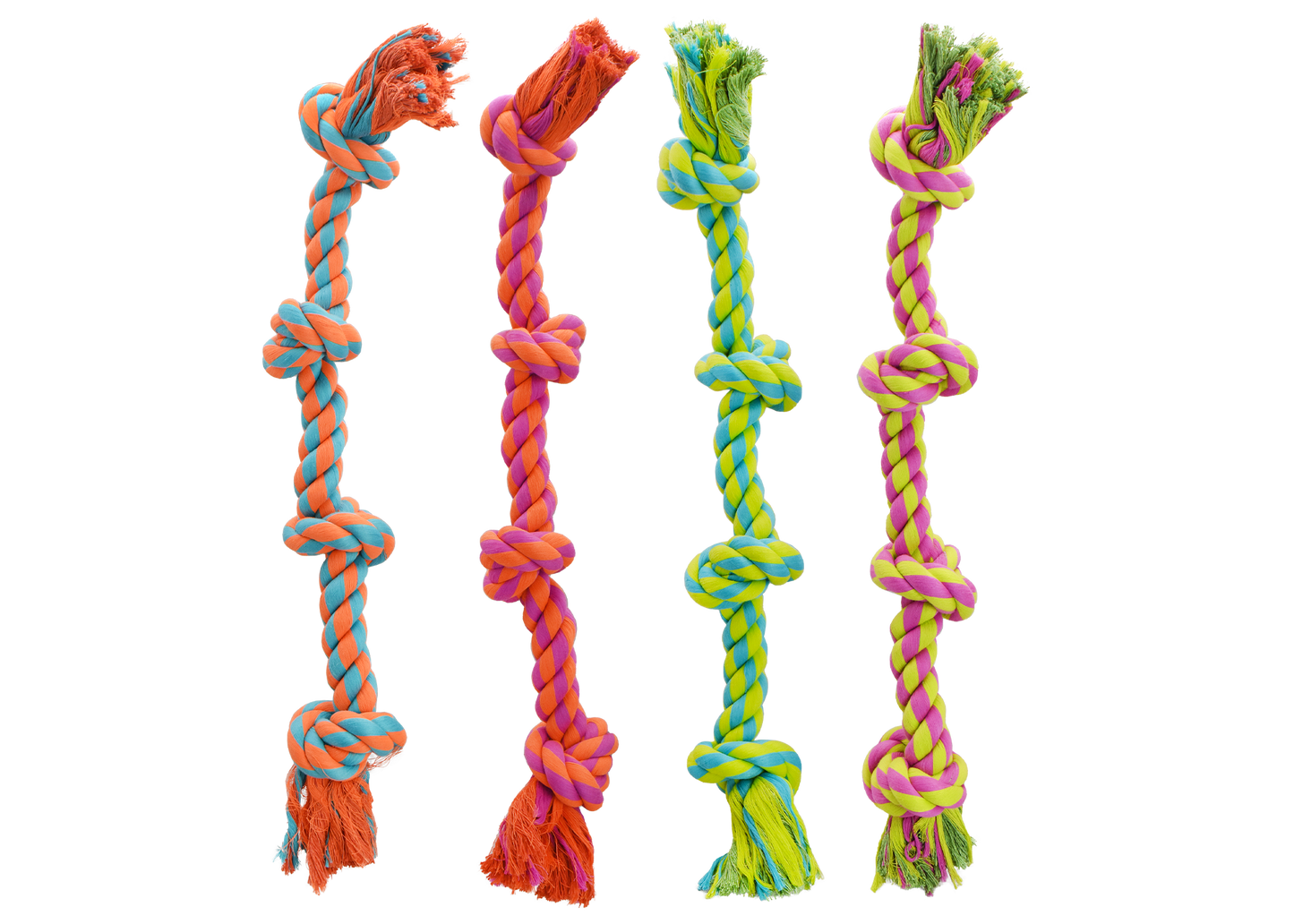 Multipet Nuts For Knots 4-Knot Rope Dog Toy