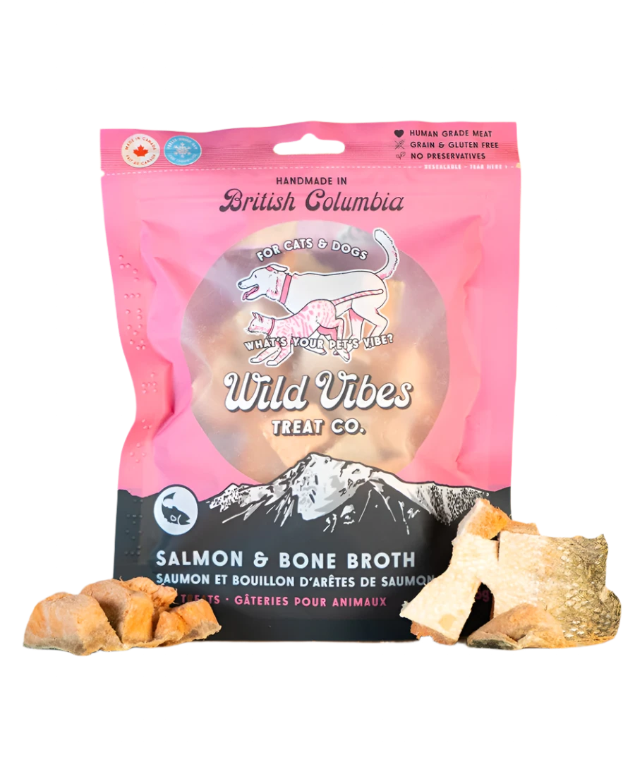 Wild Vibes Treat Co. Salmon & Bone Broth Dog Treats