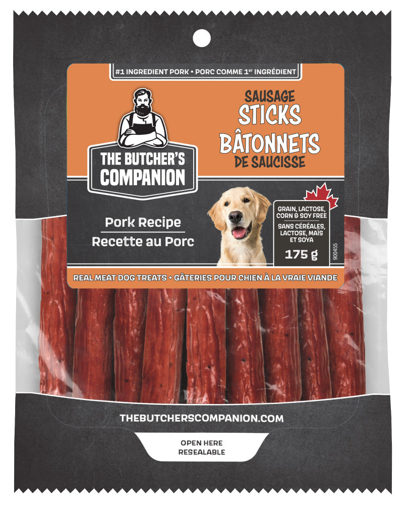 The Butcher's Companion Sausage Sticks - Pork Dog Treats