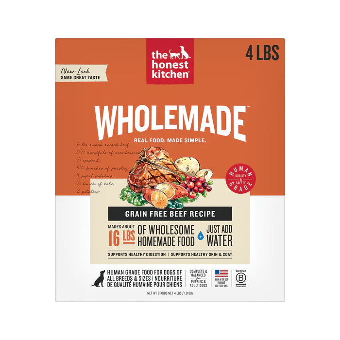 The Honest Kitchen Wholemade Whole Grain Beef Dehydrated Dog Food