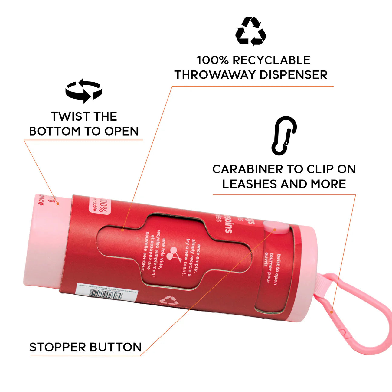 Goo-eez Throwaways Poop Bag Dispenser (45 bags)
