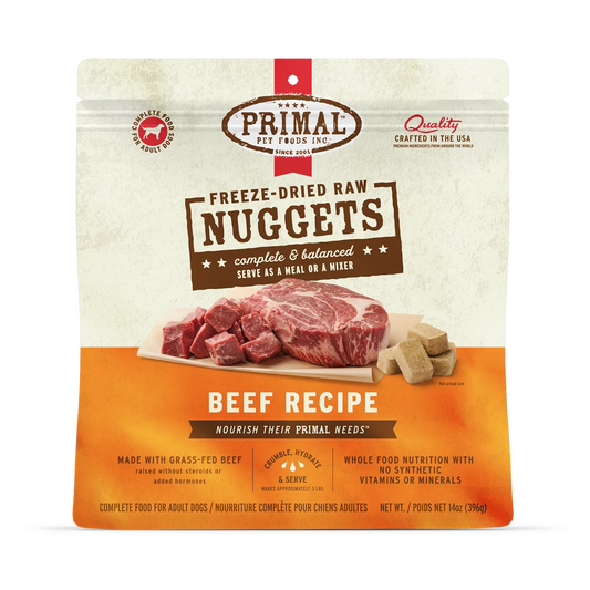 Primal Freeze-Dried Raw Dog Food - Beef Recipe
