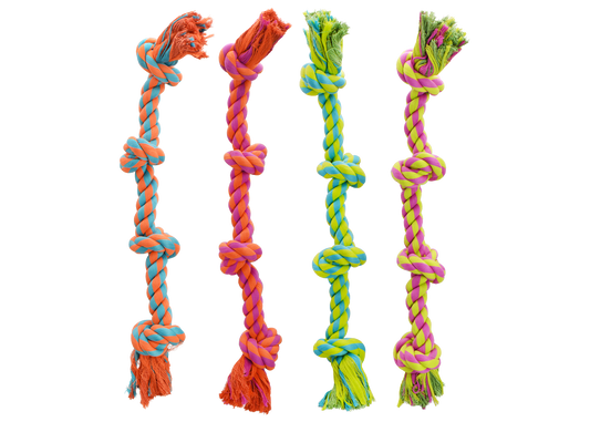 Multipet Nuts For Knots 4-Knot Rope Dog Toy