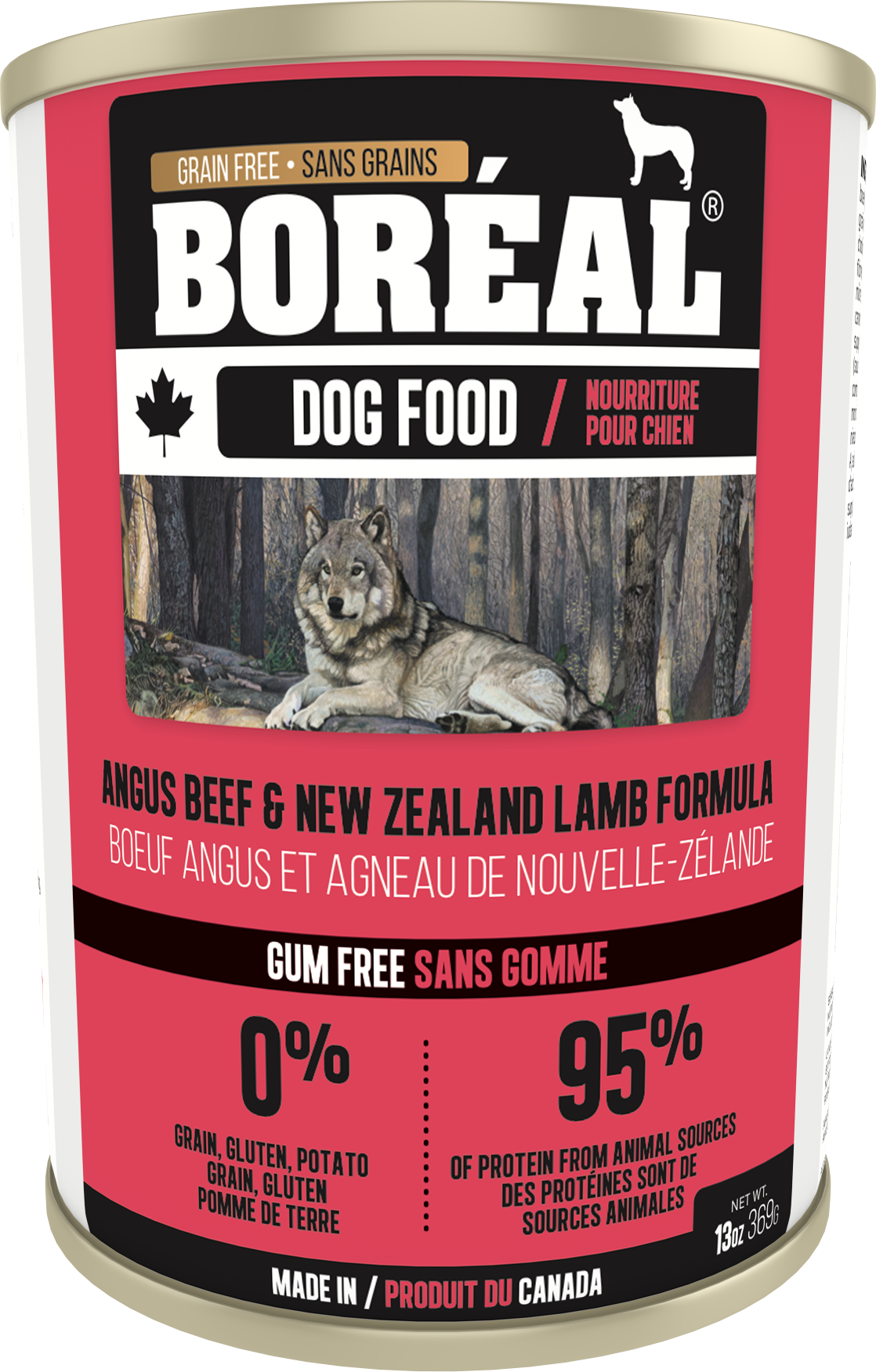 Boréal Canadian Angus Beef and NZ Lamb Canned Dog Food