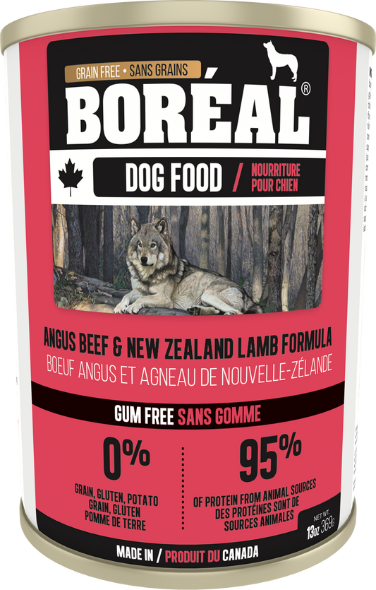 Boréal Canadian Angus Beef and NZ Lamb Canned Dog Food