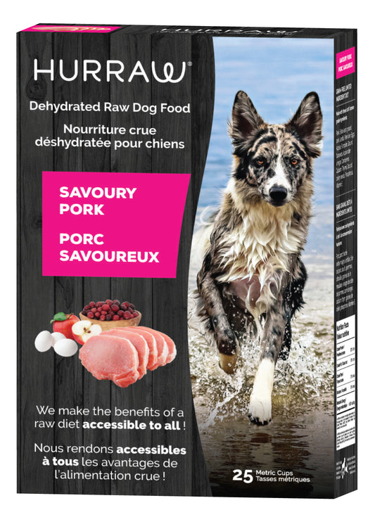 Hurraw Dehydrated Raw Dog Food - Savoury Pork