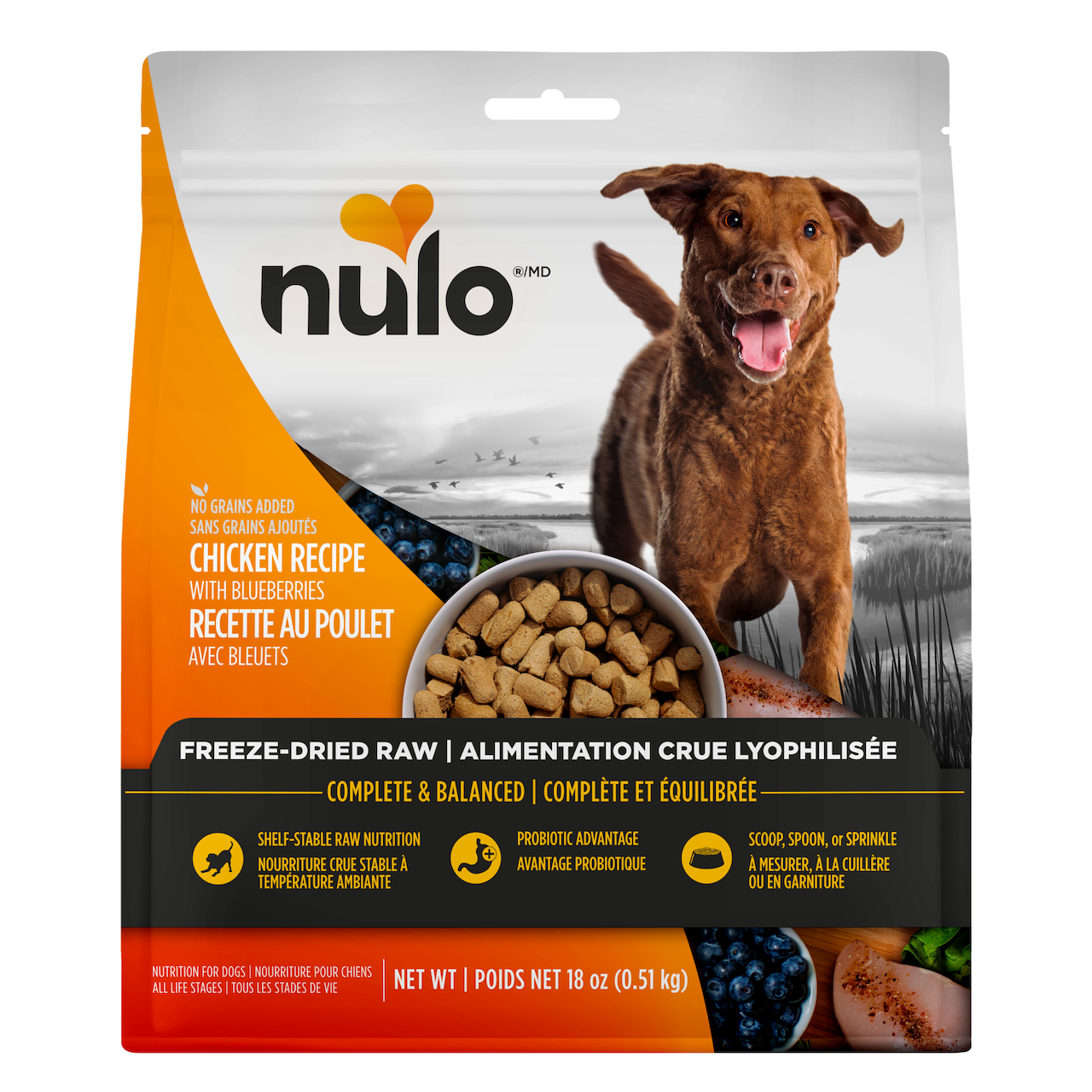 Nulo Freeze-Dried Raw Chicken with Blueberries for Dogs
