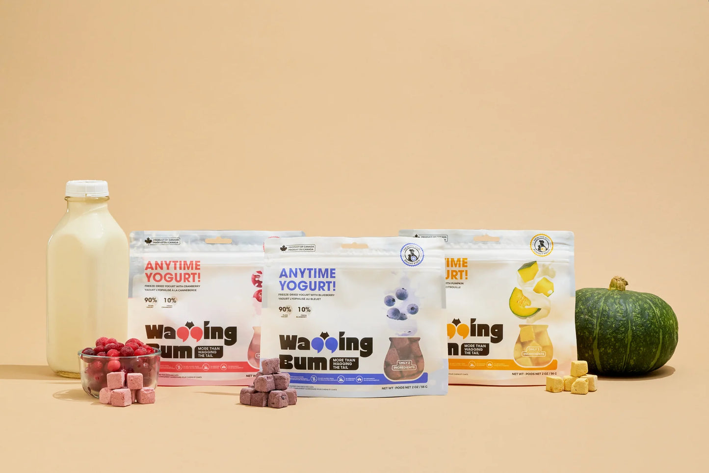 Wagging Bum Freeze-dried Yogurt with Cranberry Dog Treats