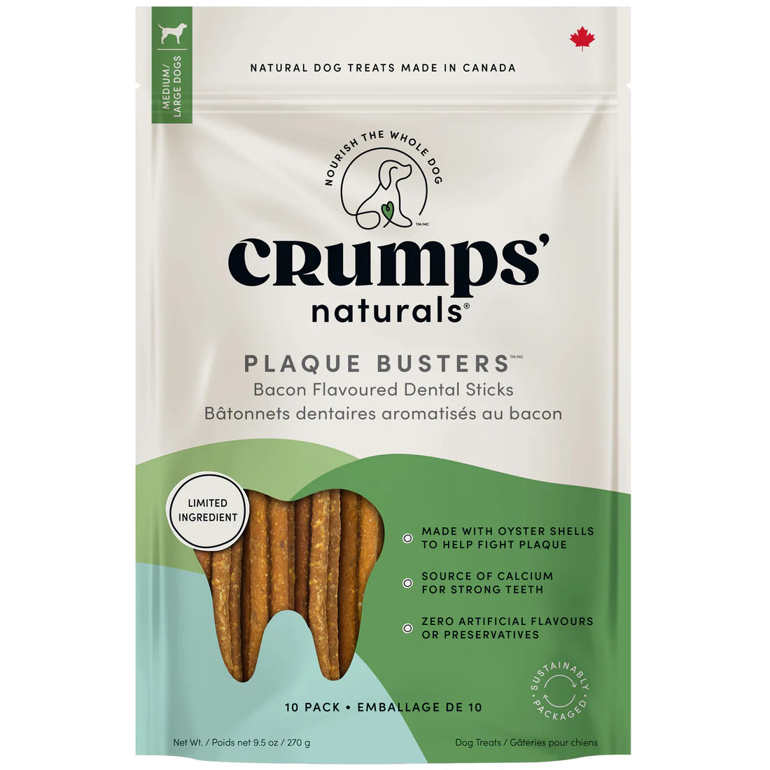 Crumps Plaque Busters Bacon Dental Sticks