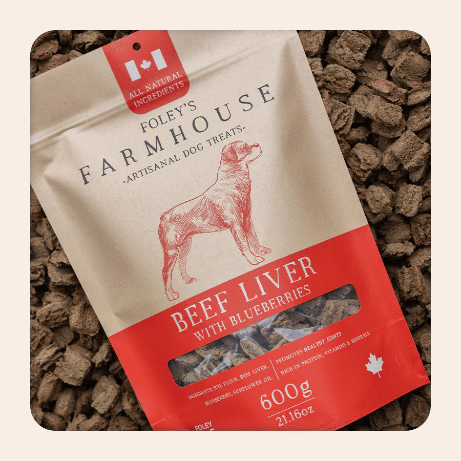 Foley's Farmhouse Beef Liver with Blueberries Dog Treats