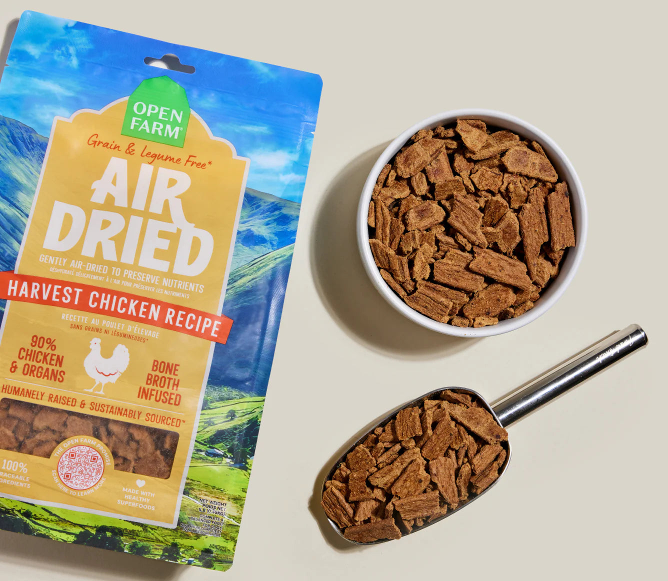 Open Farm Harvest Chicken Air Dried Recipe for Dogs