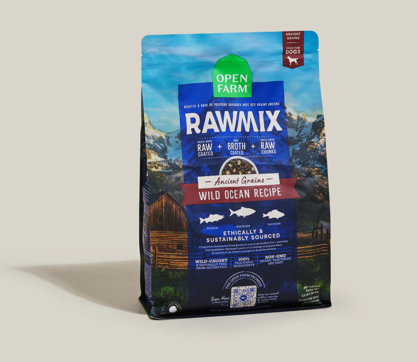 Open Farm RawMix Wild Ocean Ancient Grains Dog Food