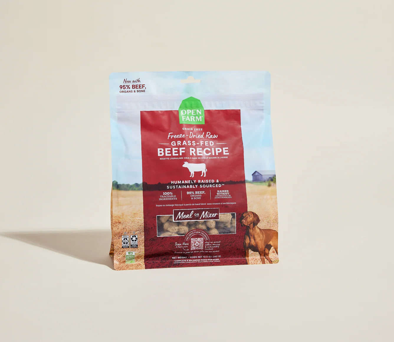 Open Farm Grass-Fed Beef Freeze Dried Raw Morsels for Dogs