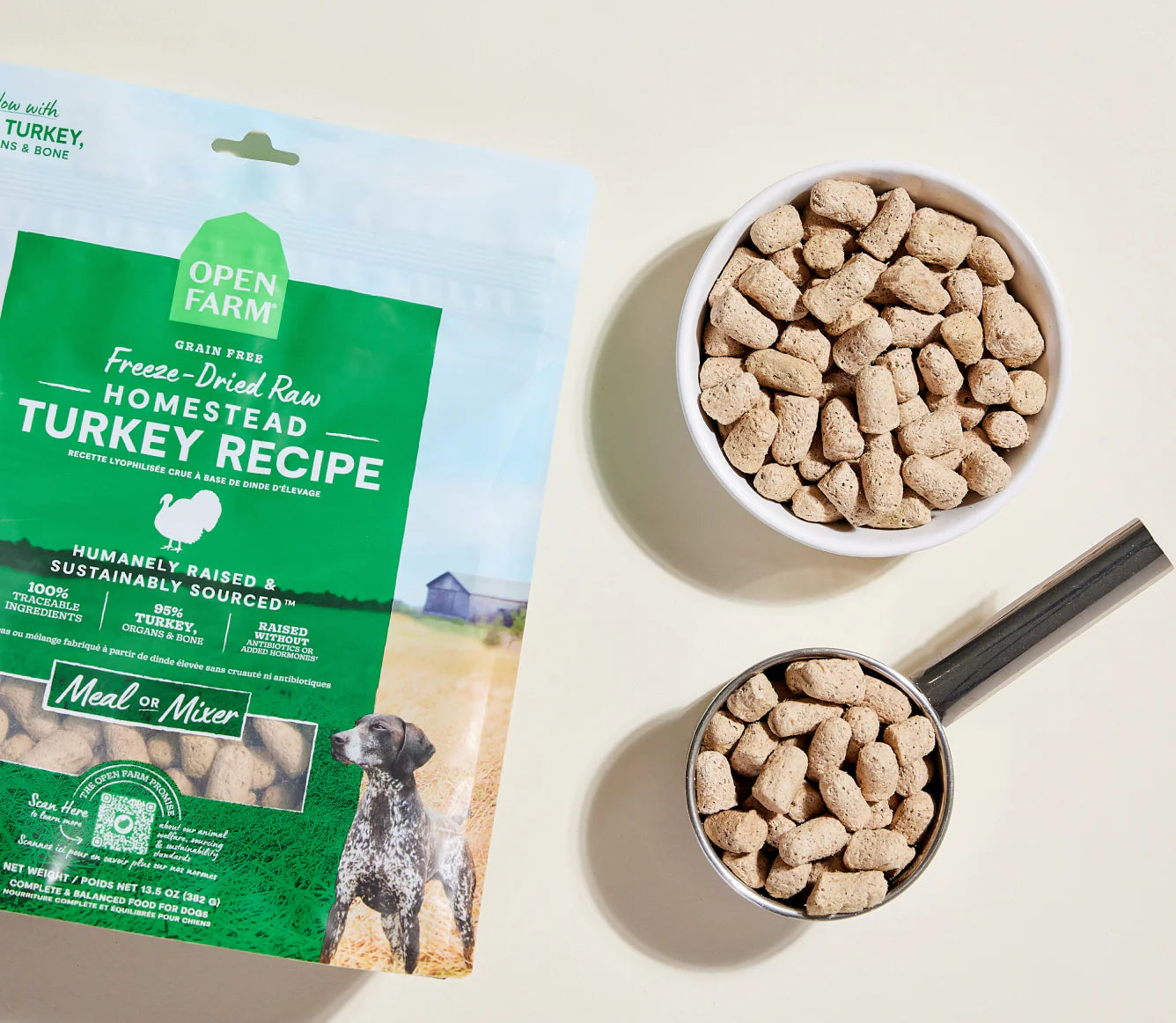 Open Farm Homestead Turkey Freeze Dried Raw Morsels for Dogs