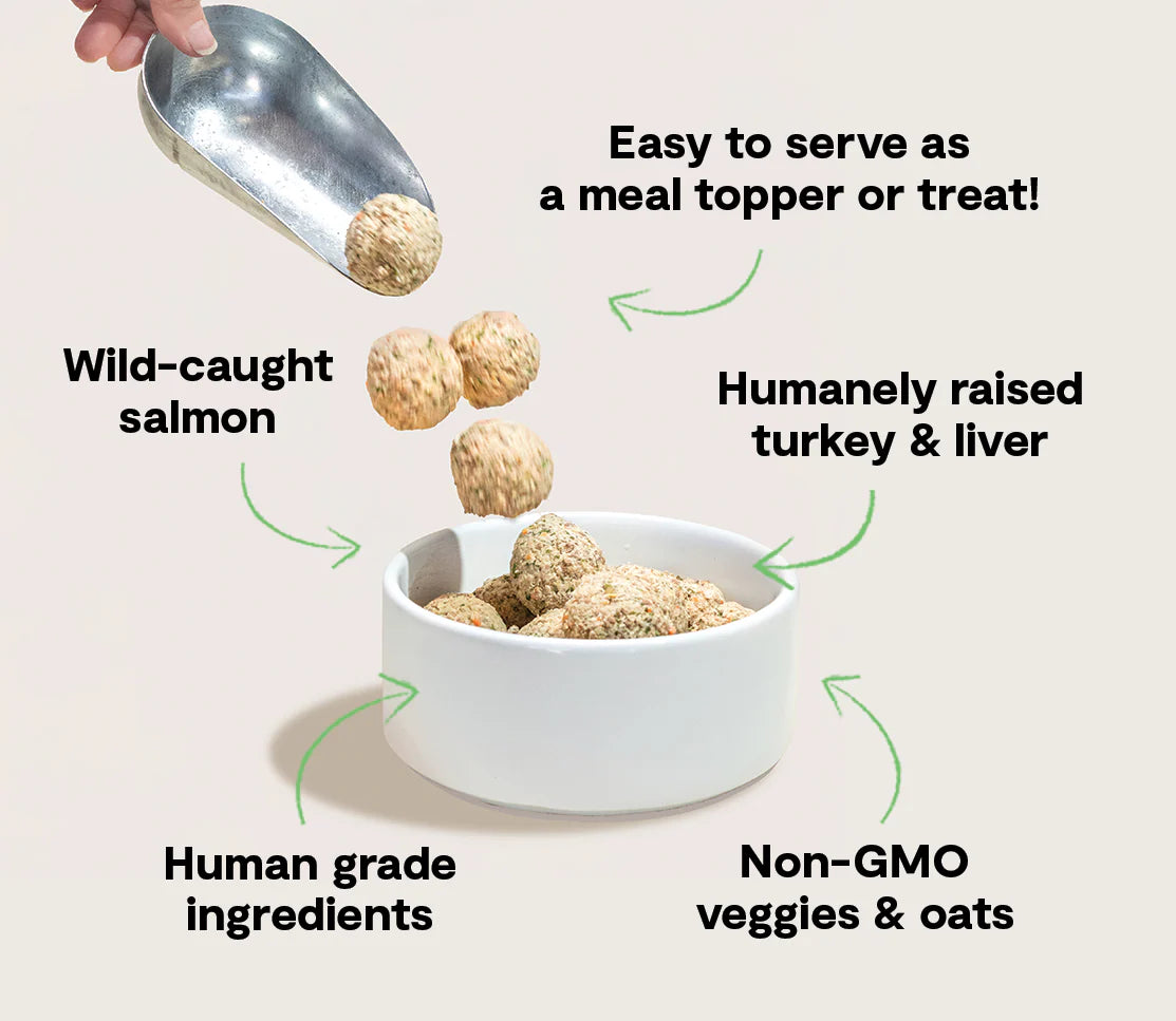 Open Farm Turkey & Salmon Freshly Crafted Meatballs for Dogs