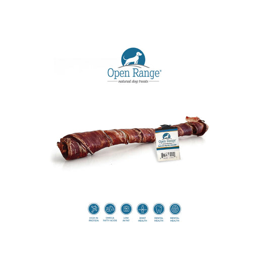 Open Range Esophagus wrapped Cheeky Bully Stick