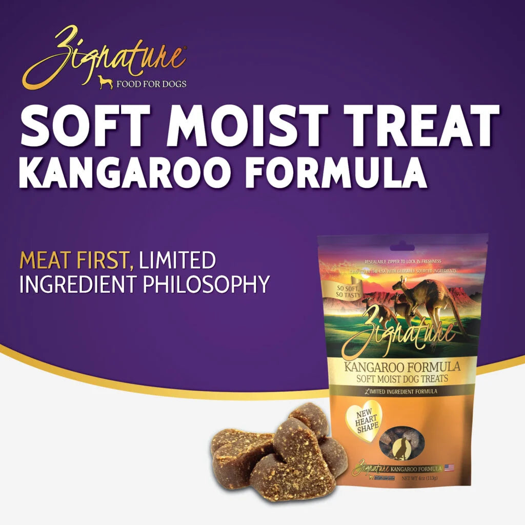 Zignature Soft Moist Dog Treats Kangaroo