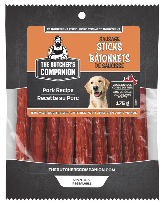 The Butcher's Companion Sausage Sticks - Pork Dog Treats