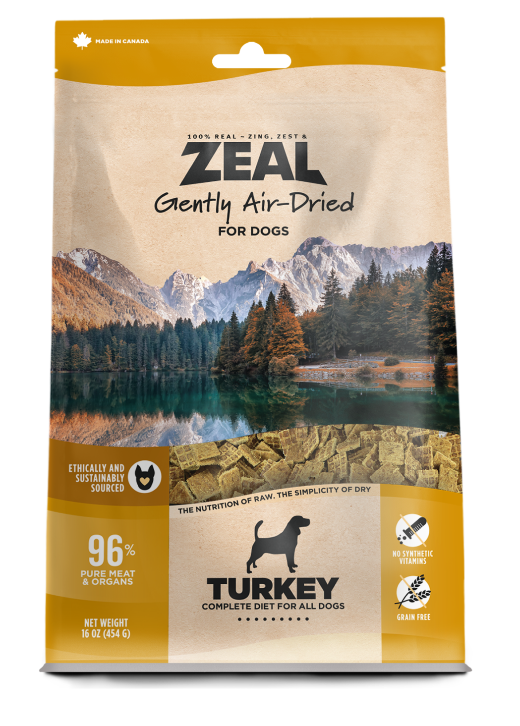 Zeal Gently Air-Dried Dog Food - Turkey