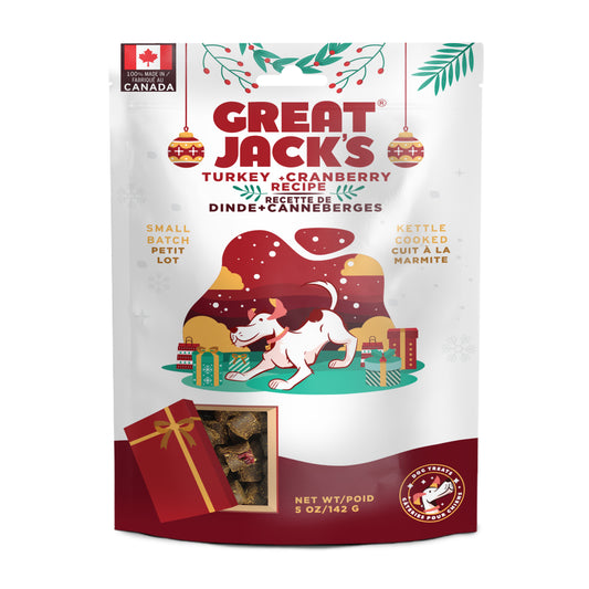 Great Jack's Holiday Turkey & Cranberry Soft Chews for Dogs