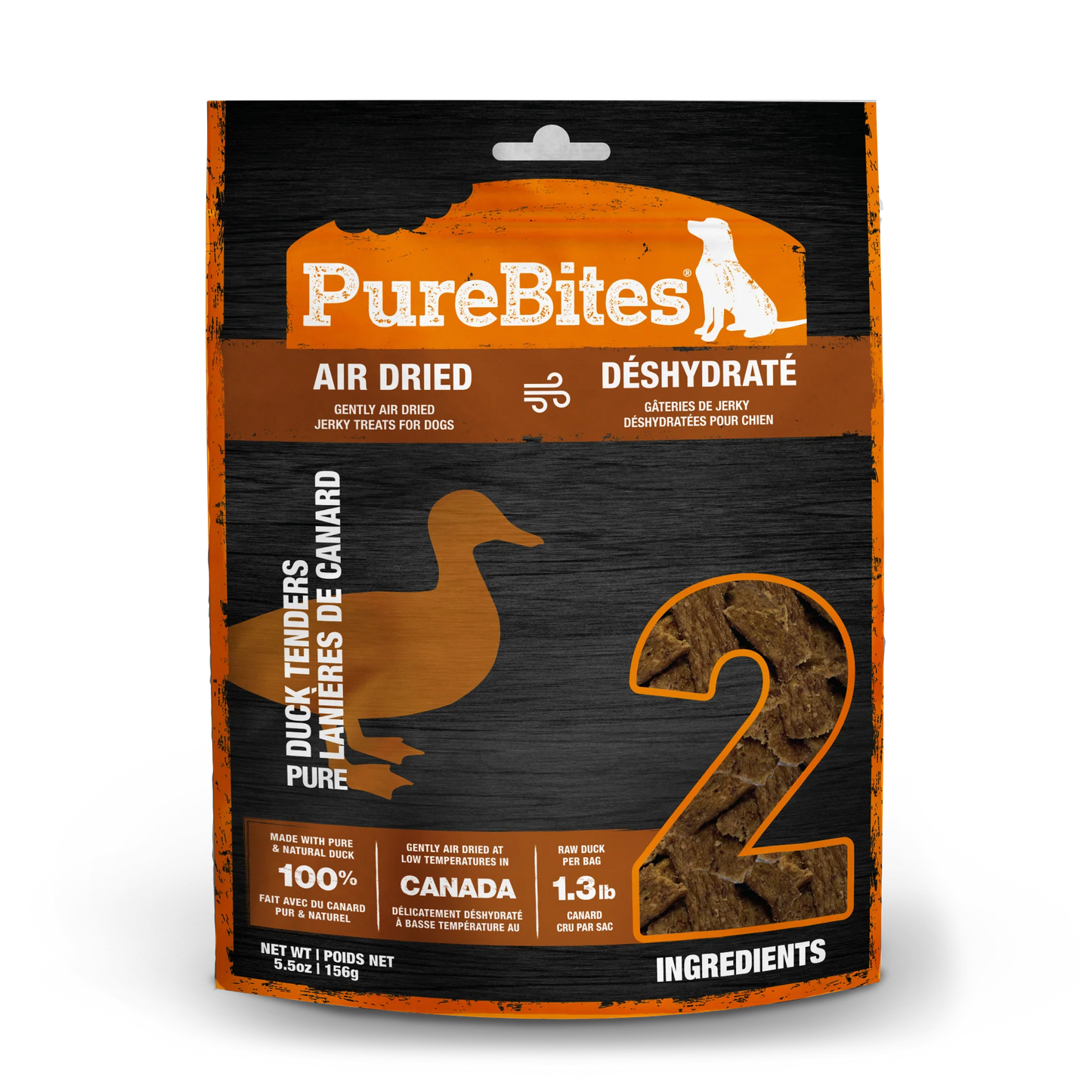 PureBites Duck Air Dried Jerky Dog Treats