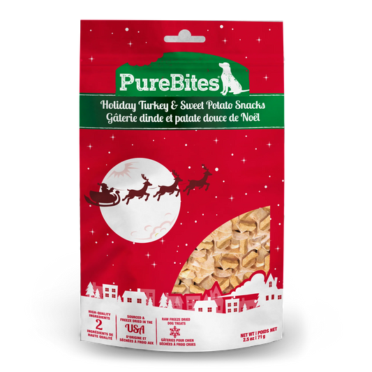 PureBites Turkey & Sweet Potato Holiday Freeze Dried Dog Treats