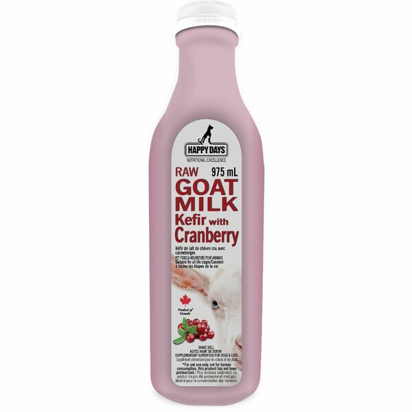 Happy Days Raw Goat Milk Kefir with Cranberries for Dogs