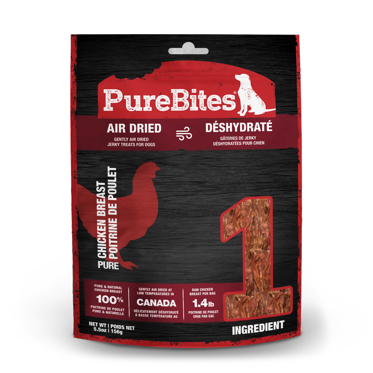 PureBites Chicken Air Dried Jerky Dog Treats