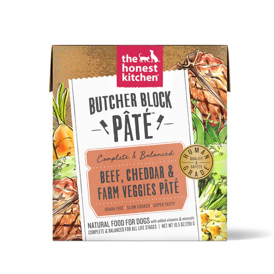 The Honest Kitchen Beef, Cheddar & Farm Veggies Butcher Block Pâté Dog Food