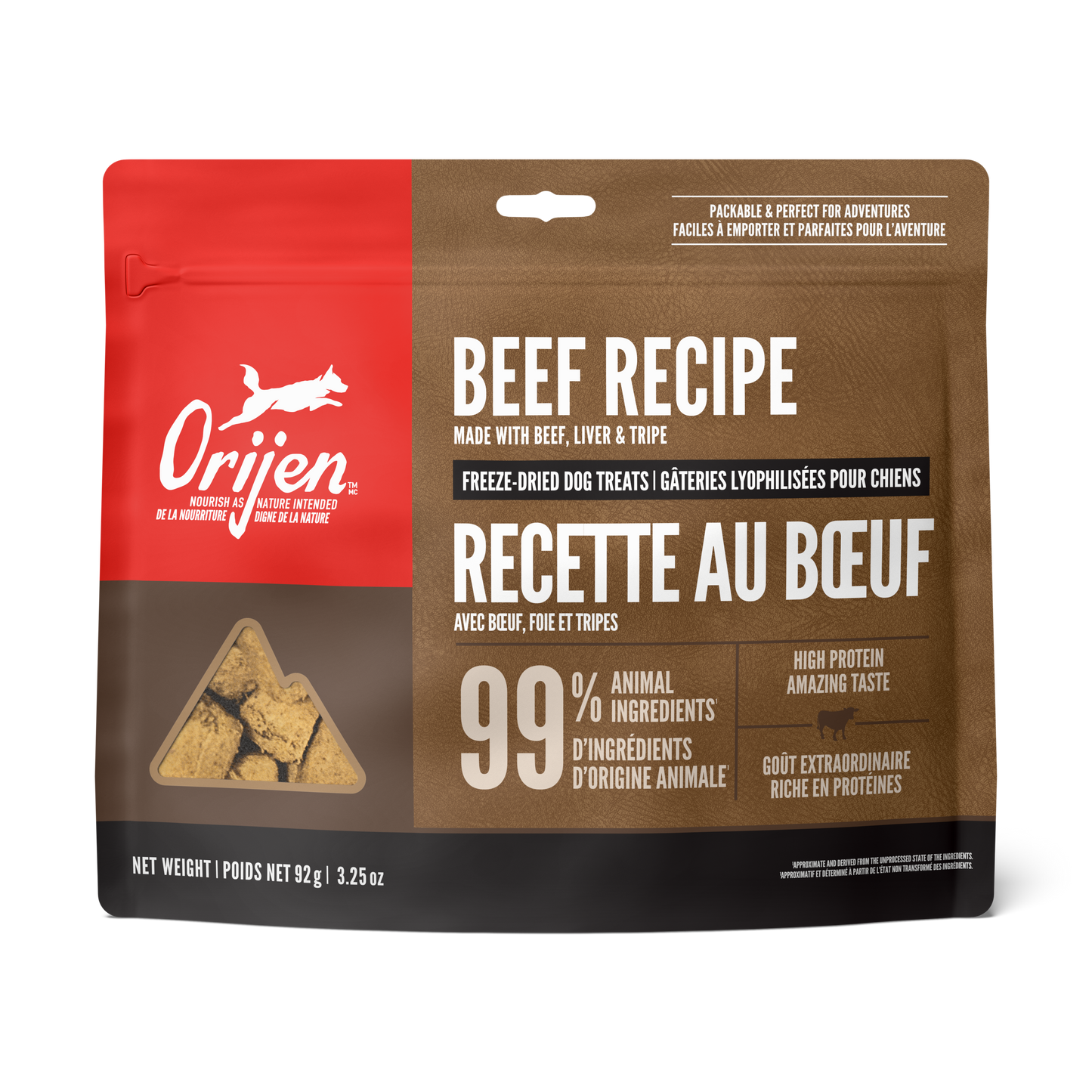 ORIJEN Freeze Dried Dog Treats, Beef