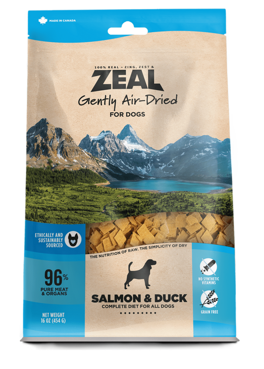 Zeal Gently Air-Dried Dog Food - Salmon & Duck